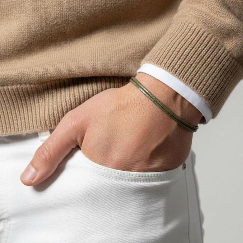 Luck Strings Adjustable Wax Nylon Cord Bracelet for Men Women Adult - Vegan Leather String | Unisex Waterproof Nautical & Surfer Style Friendship Gift, Minimalist - Image 2